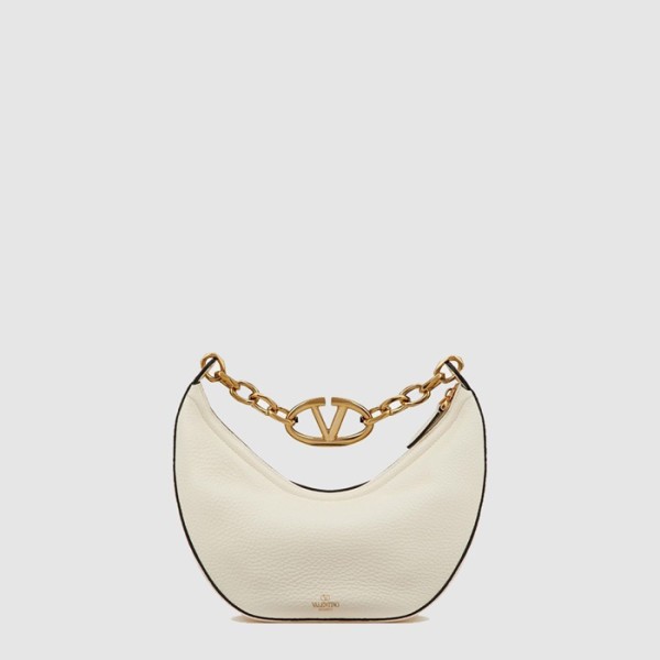 ❤발렌티노 여성 브이로고 문 스몰 체인 호보 백 - Valentino Womens V-Logo Moon Small Chain Hobo Bag - vab14909x