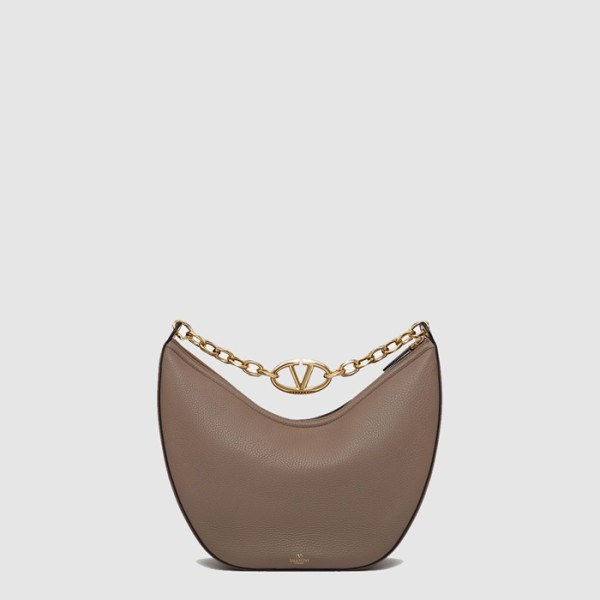 ❤발렌티노 여성 브이로고 문 미디엄 체인 호보 백 - Valentino Womens V-Logo Moon Medium Chain Hobo Bag - vab14911x