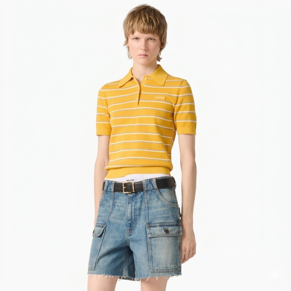 ❤미우미우 여성 폴로 티셔츠 - Miumiu Womens Polo Tshirt - mic14093x