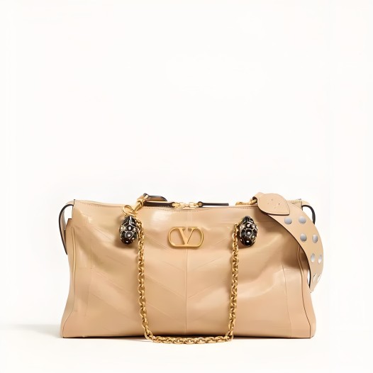 발렌티노 고현정 화사 가라바니 판테아 미디엄 숄더백 베이지 Valentino Womens