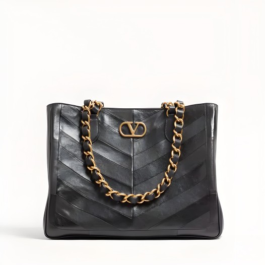 발렌티노 가라바니 라센느 쇼퍼백 블랙 Valentino Womens