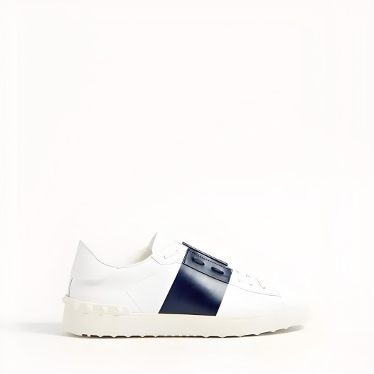 발렌티노 송아지 가죽 오픈 남여 스니커즈 화이트 블루 Valentino