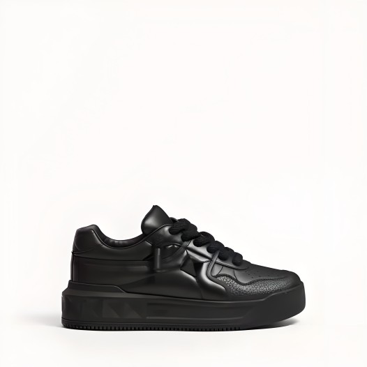 발렌티노 원 스터드 XL 나파 가죽 로우탑 남여 스니커즈-블랙 Valentino