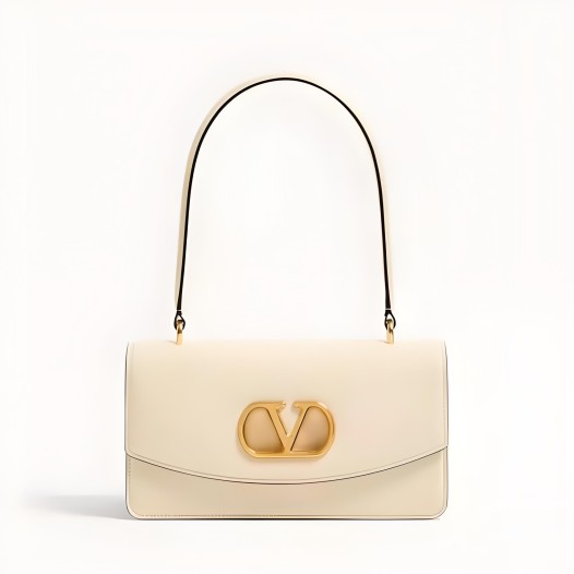 발렌티노 조이 가라바니 베인 유광 카프스킨 탑 핸들 백 버터 Valentino Womens