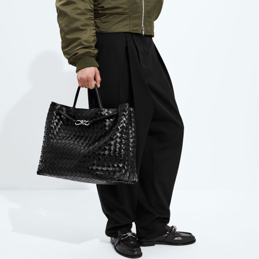 ★보테가베네타 남성 라지 안디아모 블랙 토트 숄더백  Bottega veneta Womens