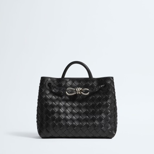 보테가베네타 여성 은장 스몰 안디아모 숄더백 -블랙 - Bottega Veneta Womens Andiamo