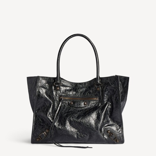 발렌시아가 여성 르 시티 토트백 스몰 블랙 브라스 장식 Balenciaga Womens Le City Bag Small