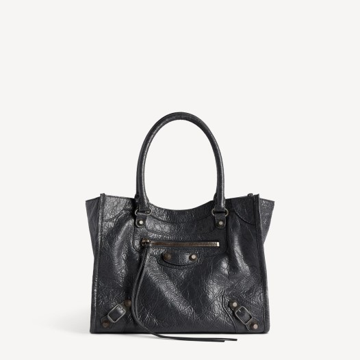 발렌시아가 여성 르 시티 토트백 미니 블랙 브라스 장식 Balenciaga Womens Le City Bag Mini