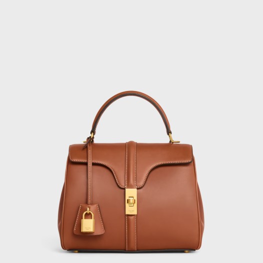 셀린느 고현정 최지우 손태영 스몰 16 백 새틴 카프스킨 탠 Celine Womens Small 16 Bag