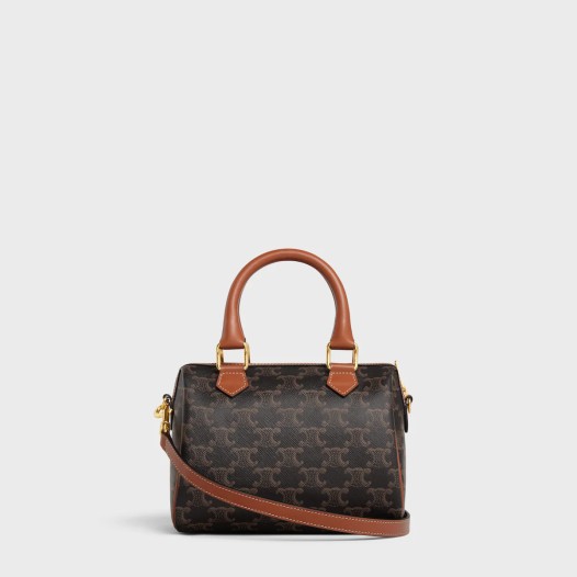 셀린느 스몰 보스턴 트리옹프 캔버스 & 카프스킨 캔버스 Celine Travel Bag
