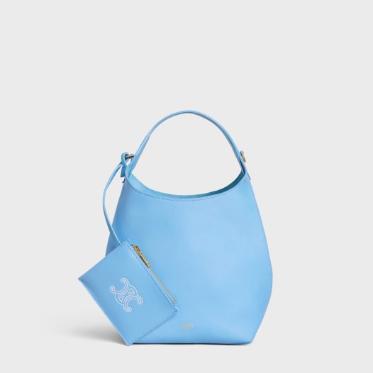 셀린느 스몰 호보 백 부드러운 서플 카프스킨 스카이블루 Celine Small Bag