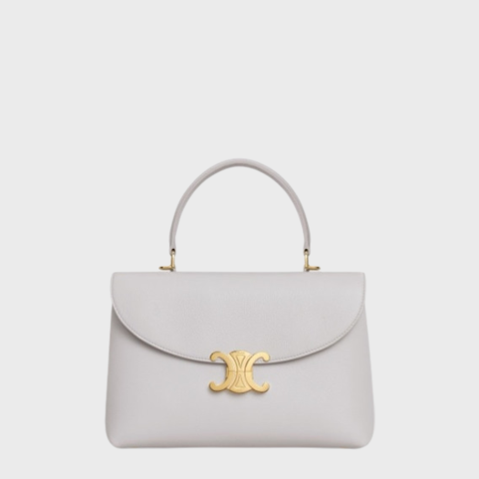 셀린느 미디엄 틴 니노 백 서플 그레인 카프스킨 언그레이 Celine Womens Kelly Bag
