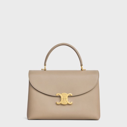 셀린느 미디엄 틴 니노 백 서플 그레인 카프스킨 카프치노 Celine Womens Kelly Bag