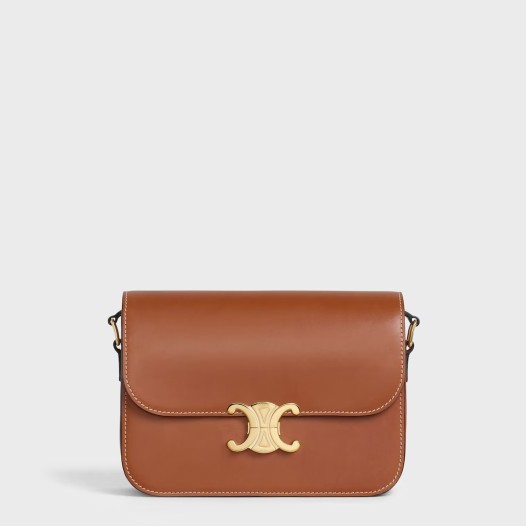 셀린느 여성 클래식 트리옹프 백 샤이니 카프스킨 탠 Celine Womens Triomphe Bag