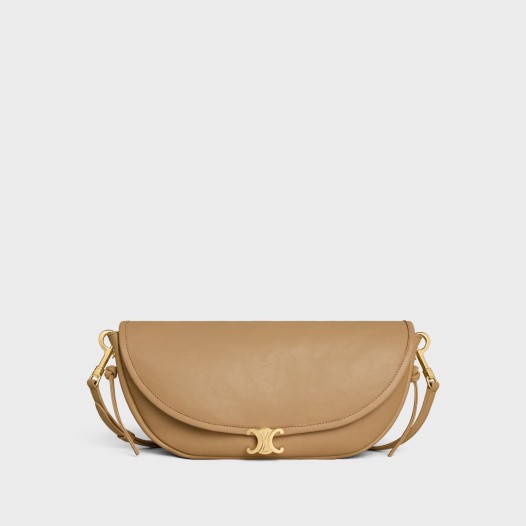 셀린느 여성 리틀 하프 문 소프트 트리옹프 서플 샤이니 램스킨 샌드캐슬 Celine Womens Little Half Moon Soft Triomphe