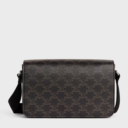 셀린느 남성 플랩 메신저백 트리옹프 캔버스 & 카프스킨 블랙Celine Bag