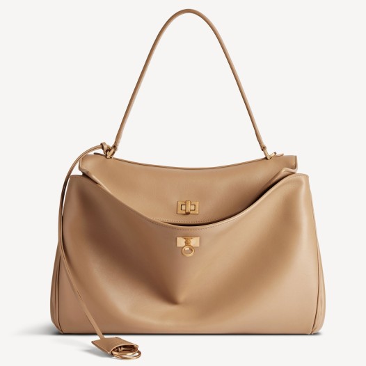 발렌시아가 여성 로데오 금장 핸드백 미디엄 라떼 Balenciaga Women Bag