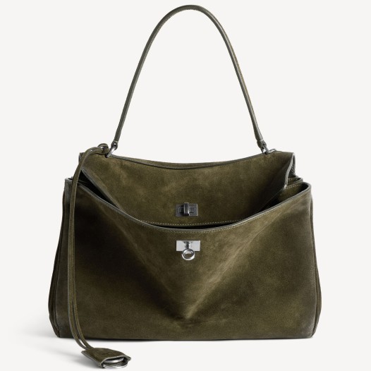 발렌시아가 여성 로데오 스웨이드 핸드백 미디엄 카키 Balenciaga Women Bag