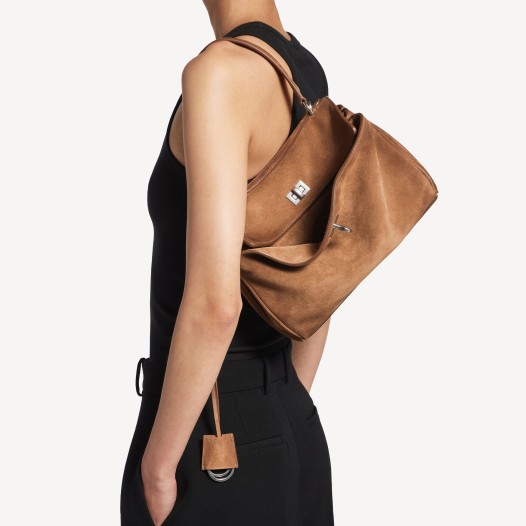 발렌시아가 여성 로데오 은장 스웨이드 핸드백 스몰 카멜 Balenciaga Women Bag