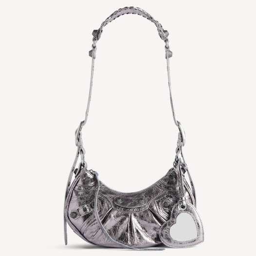 발렌시아가 여성 르 카골 램스킨 숄더백 실버 XS Balenciaga Women Bag