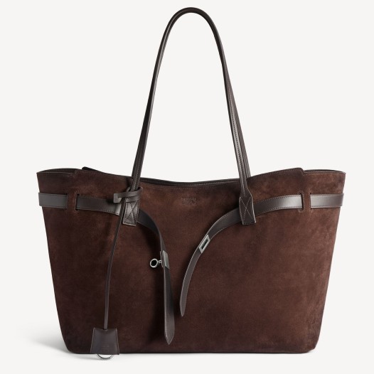 발렌시아가 여성 벨 에어 스웨이드 토트백 라지 에스프레소 Balenciaga Women Bag