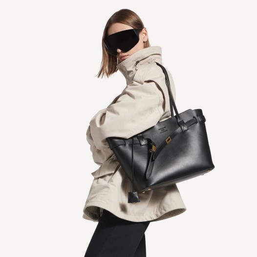 발렌시아가 여성 벨 에어 스웨이드 토트백 미디엄 블랙 Balenciaga Women Bag