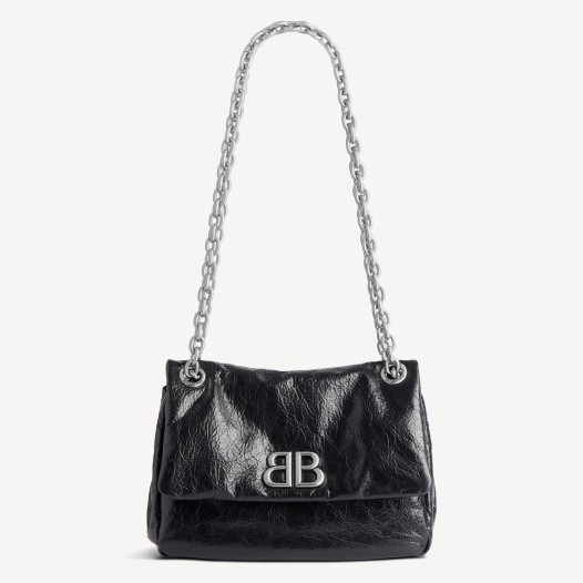 발렌시아가 여성 금장/은장 체인 모나코 백 미니 블랙 Balenciaga Women Bag