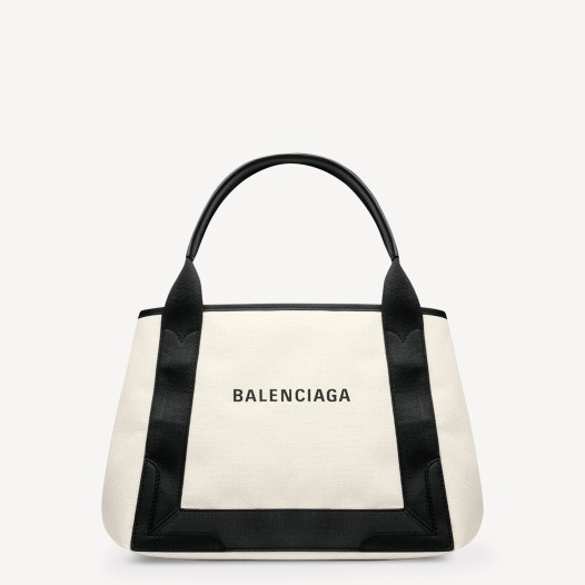 발렌시아가 여성 네이비 카바스 스몰 베이지 Balenciaga Bag
