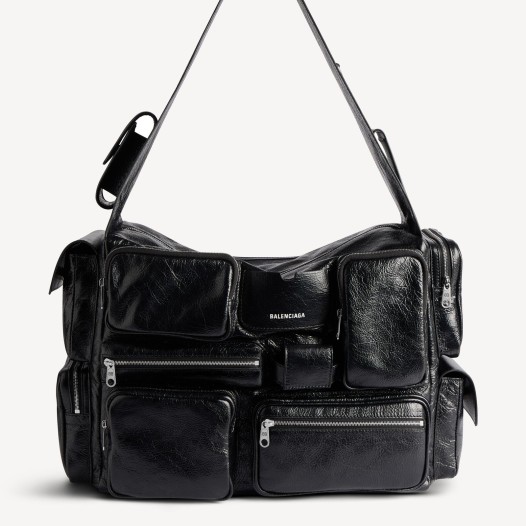 발렌시아가 남성 수퍼비지 라지 슬링백 블랙 Balenciaga Bag