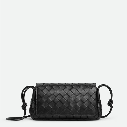 보테가베네타 남여 노뚜르노 램스킨 파우치 숄더백 블랙 Bottega Veneta Womens