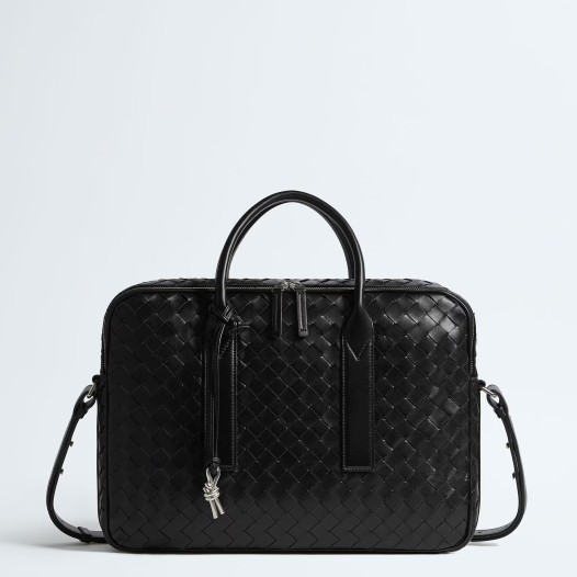 보테가베네타 남성 라지 겟어웨이 브리프케이스 토트백 블랙 Bottega Veneta Mens Large Getaway Briefcase