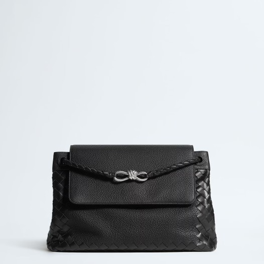 보테가베네타 남성 숄더 미디엄 안디아모 메신저 백 블랙-실버 Bottega veneta Mens Andiamo Messenger Bag