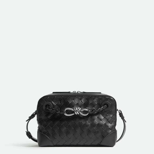 보테가보네타 남성 숄더 안디아모 지퍼 메신저 백 블랙 Bottega veneta Mens Small Andiamo