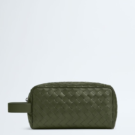 보테가베네타 남성 인트레치아토 여행용 파우치 그린 Bottega Veneta Mens Black Pouch