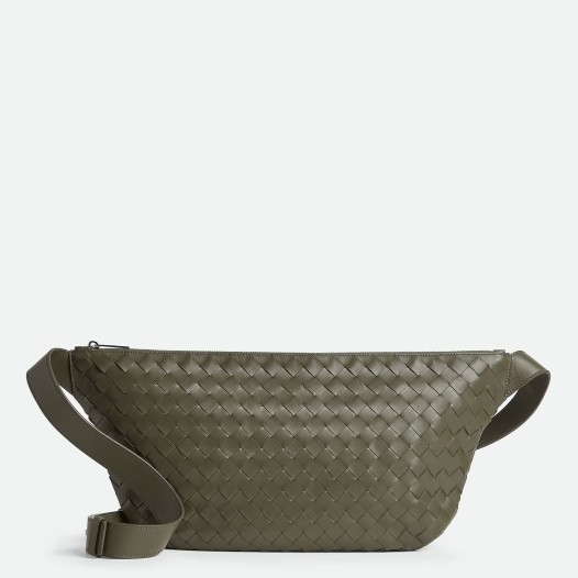 보테가베네타 남성 인트레치아토 지퍼 데이 슬링 백 크로커다일 Bottega Veneta Bag