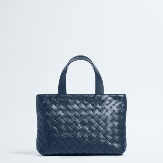 보테가베네타 남성 미니 인트레치아토 지퍼 토트 백 다크블루 Bottega Veneta Bag