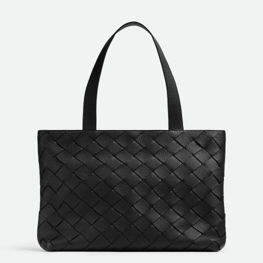 보테가베네타 남성 스몰 인트레치아토 지퍼 토트 백 블랙 Bottega veneta Mens Large Intrecciato Zipper Tote Bag