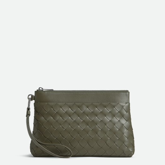 보테가베네타 남성 인트레치아토 프리즘 파우치 크로커다일 Bottega Veneta Mens Intrecciato Prism Pouch
