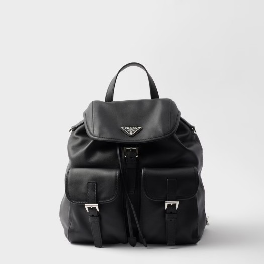 프라다 남성 미디엄 가죽 백팩 1BZ811 블랙 Prada Womens Medium Backpack
