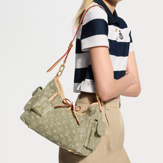 루이비통 여성 캐리올 카고 PM M27623 카키 데님 Louis vuitton Womens CarryAll Bag