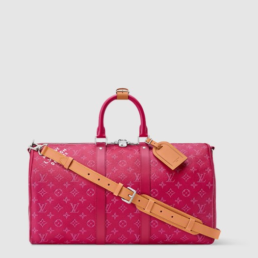 루이비통 남성 여성 키폴 반둘리에 45 M26868 Louis vuitton Mens Keepall Bandoulière 45-로즈 퐁디셰리 핑크