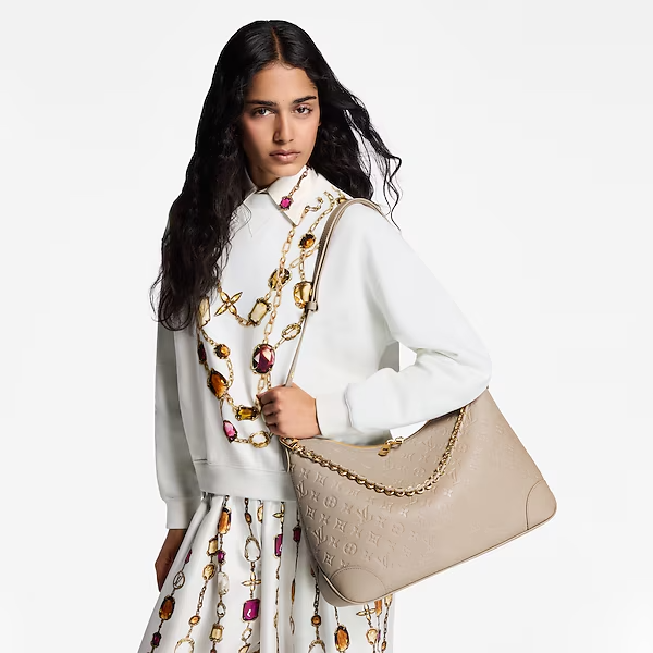 매장판 루이비통 여성 불로뉴 GM M25854 숄더백 Louis vuitton Womens Boulogne Bag GM-베이지