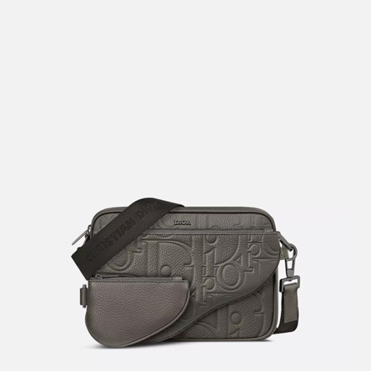 디올 남성 새들 트리플 파우치 Dior Mens Saddle Triple Pouch 다크 그레이