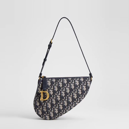 ★디올 여성 새들 로데오 파우치 숄더백 Dior Womens Saddle Rodeo Pouch Bag 네이비 블루