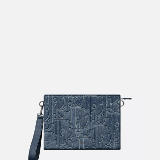 디올 남성 A5 트라이앵글 파우치  Dior Mens A5 Triangle Pouch 네이비 블루