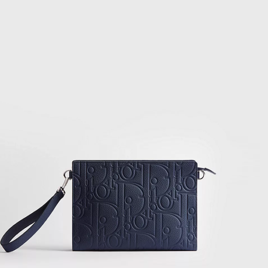 디올 남성 A5 트라이앵글 파우치  Dior Mens A5 Triangle Pouch 딥 블루