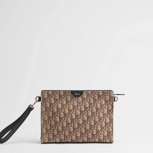 디올 남성 A5 트라이앵글 파우치 Dior Mens A5 Triangle Pouch 브라운