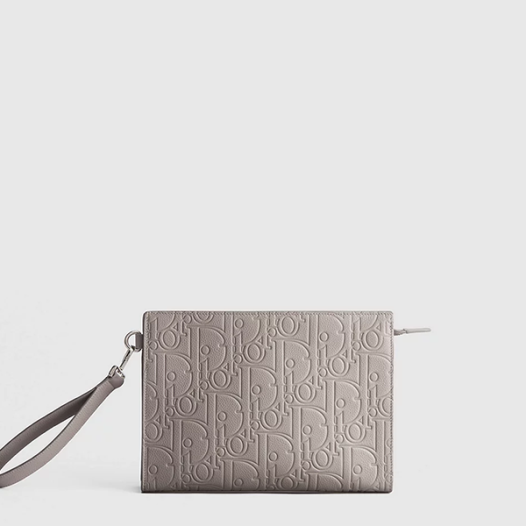 디올 남성 A5 트라이앵글 파우치 Dior Mens A5 Triangle Pouch 트리아농 그레이
