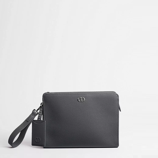 디올 남성 CD 아이콘 A5 트라이앵글 파우치 Dior Mens A5 Triangle Pouch 그레이