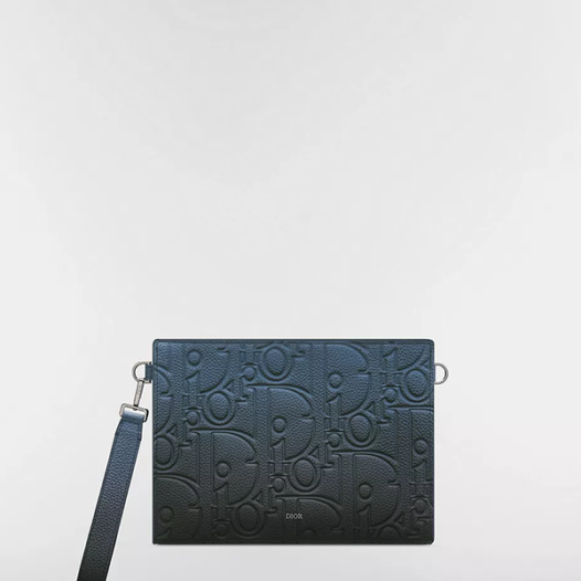 디올 남성 그라데이션 A5 트라이앵글 파우치  Dior Mens A5 Triangle Pouch 블루 블랙